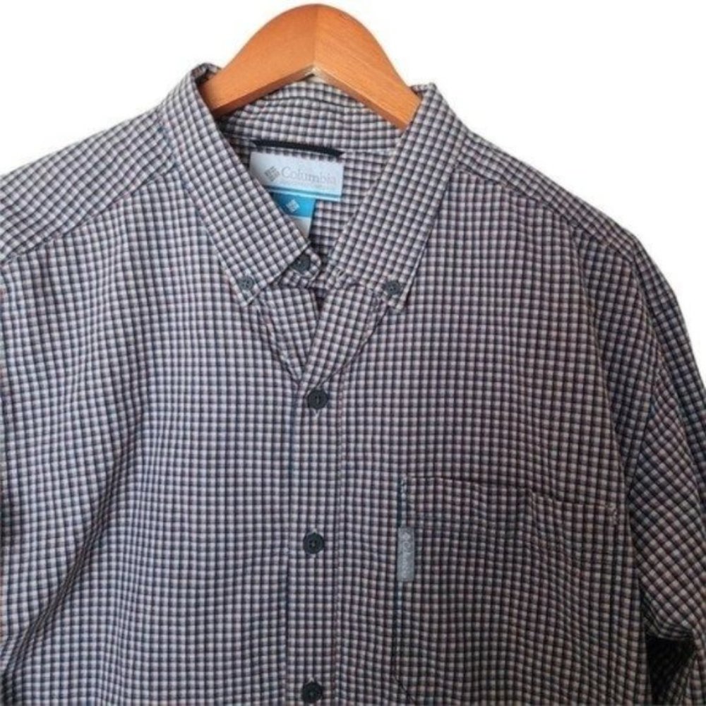 Columbia Men’s Rapid Rivers Long Sleeve Shirt Plaid L Large 100% Cotton Button - Picture 4 of 9